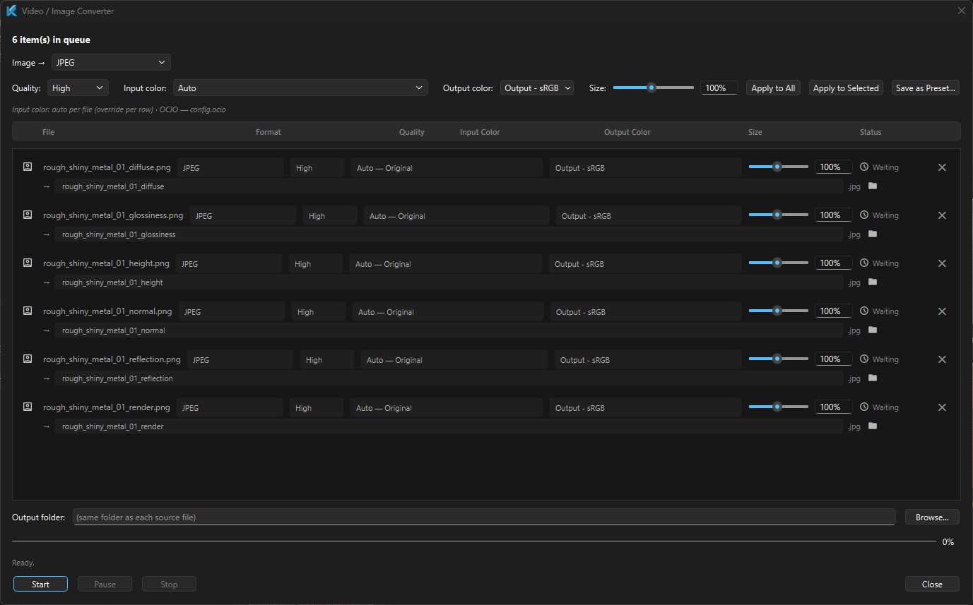 Video / Image Converter window